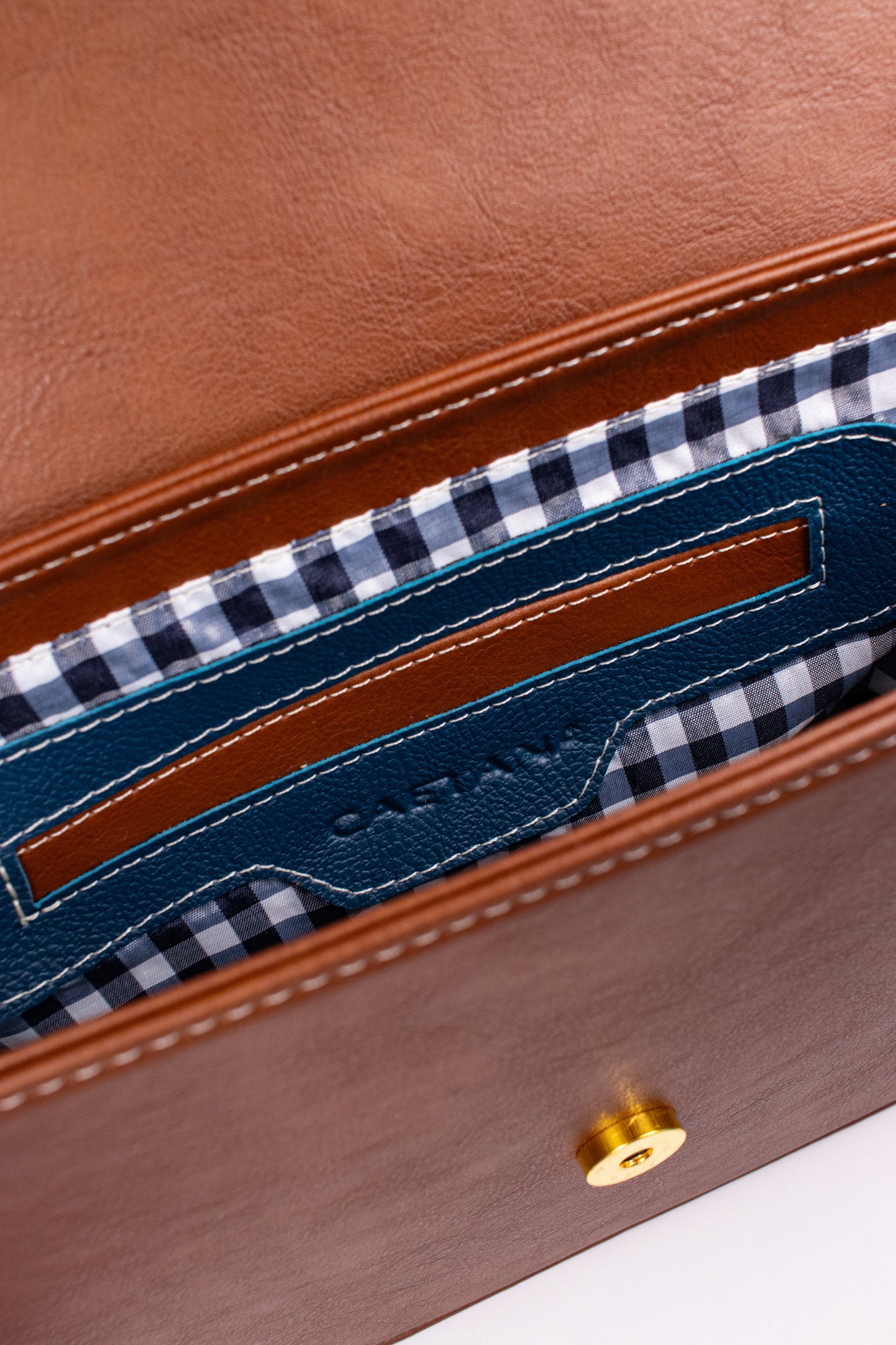 EVORA BAG MARRON + AZUL COBALTO