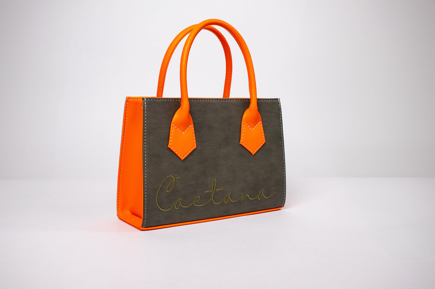 OPORTO BAG VERDE OLIVA X LATTE + NARANJA