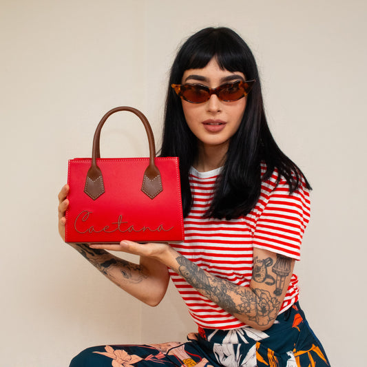 Oporto bag rojo + marrón