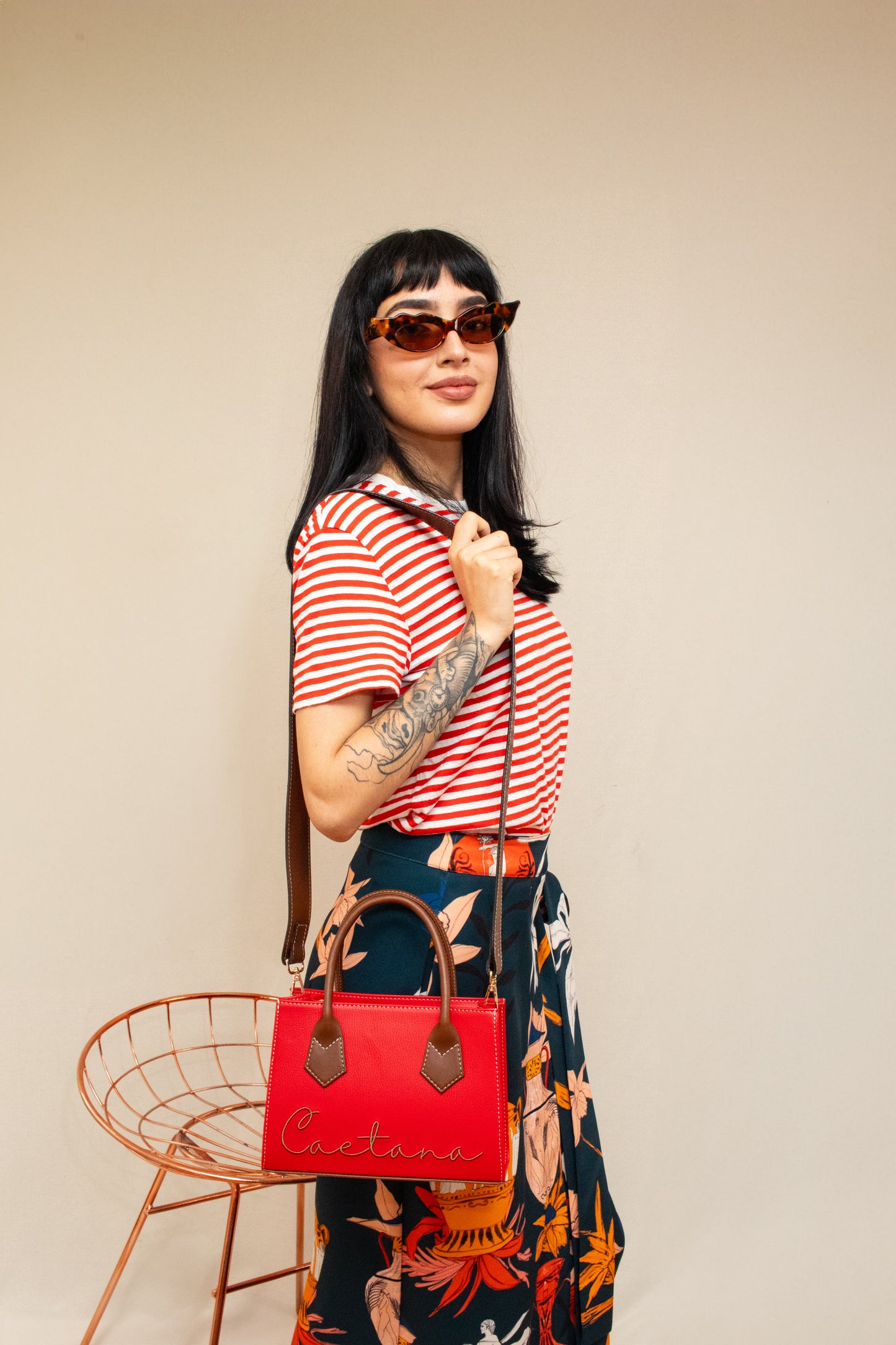 OPORTO BAG ROJO + MARRÓN