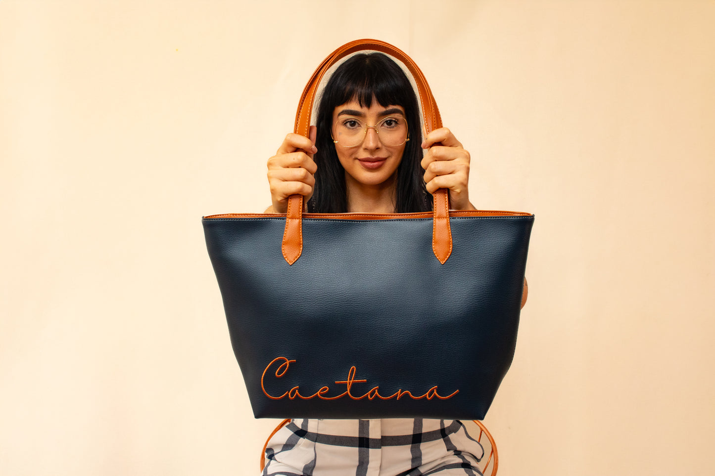 LISBOA BAG NAVY BLUE x BEIGE + MIEL