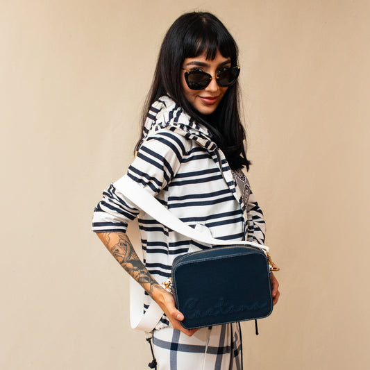 Madeira navy blue + beige