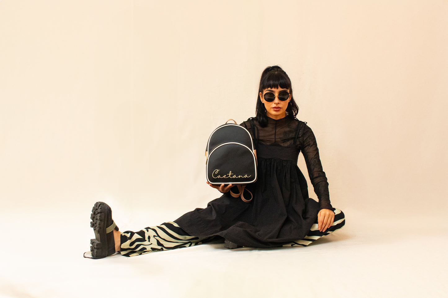 VIANA BAG NEGRO + BEIGE + LATTE