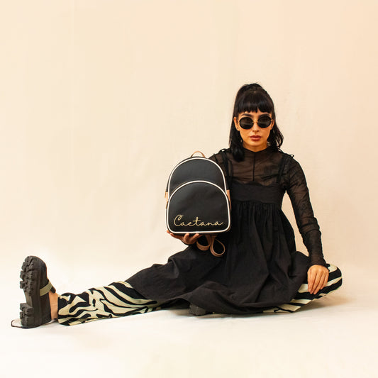 Viana bag negro + beige + latte