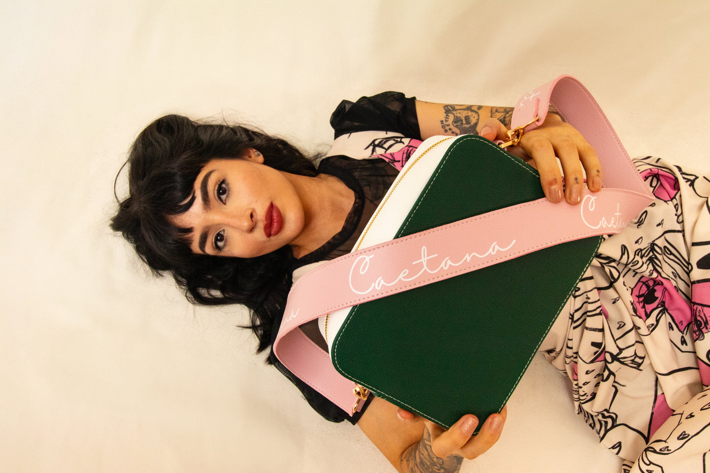 MADEIRA BAG VERDE + BEIGE + PALO DE ROSA