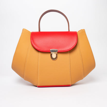 Tatu bag latte + rojo + marrón