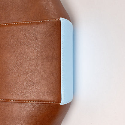 Tatu bag marrón + azul celeste