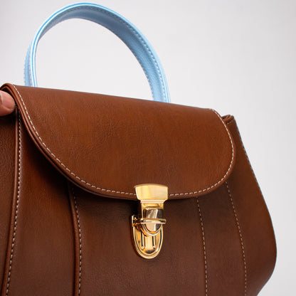 Tatu bag marrón + azul celeste