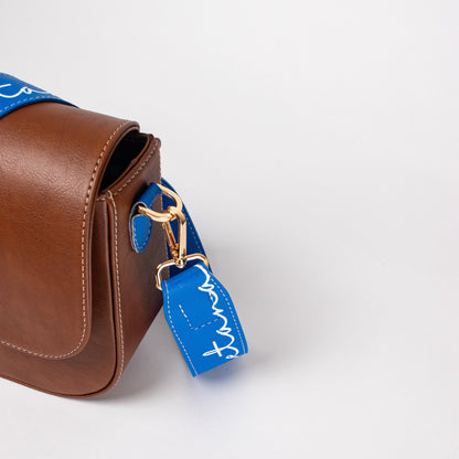 Evora bag marron + azul cobalto