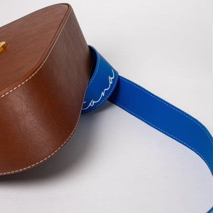 Evora bag marron + azul cobalto