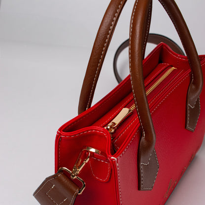 Oporto bag rojo + marrón