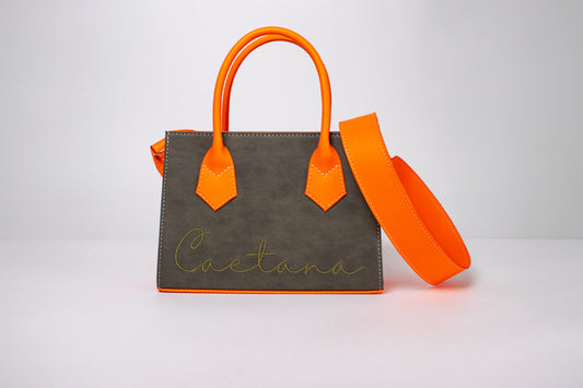OPORTO BAG VERDE OLIVA X LATTE + NARANJA
