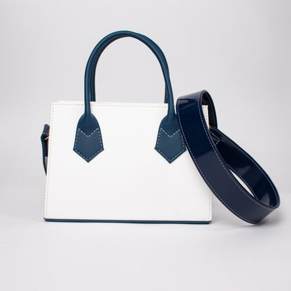 Oporto bag beige + navy blue