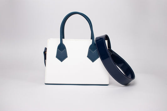 OPORTO BAG BEIGE + NAVY BLUE