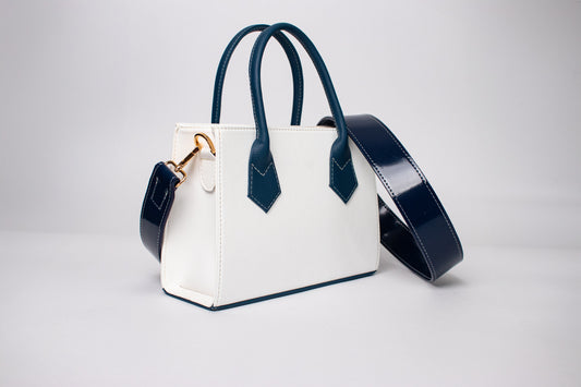 OPORTO BAG BEIGE + NAVY BLUE