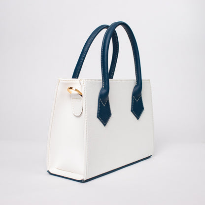 Oporto bag beige + navy blue