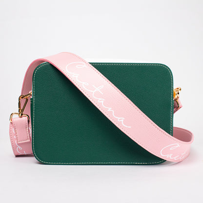 Madeira bag verde + beige + palo de rosa