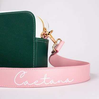 Madeira bag verde + beige + palo de rosa