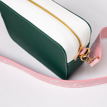 Madeira bag verde + beige + palo de rosa