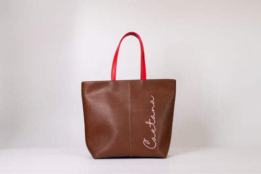 CASTELO BAG MARRON + ROJO