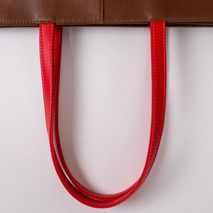 Castelo bag marrón + rojo