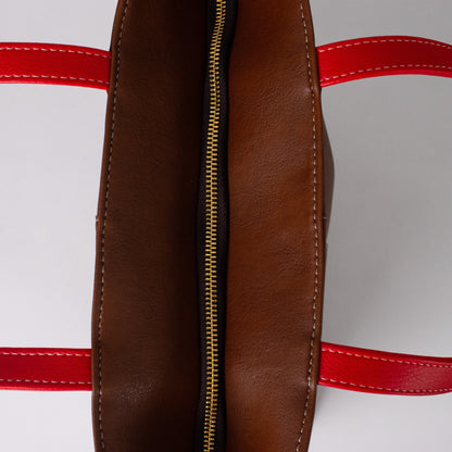 Castelo bag marrón + rojo