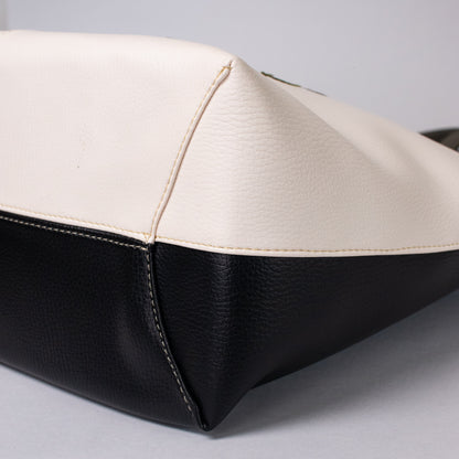 Castelo bag beige x negro + verde oliva