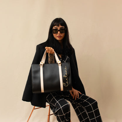 Vila nova bag negro + beige