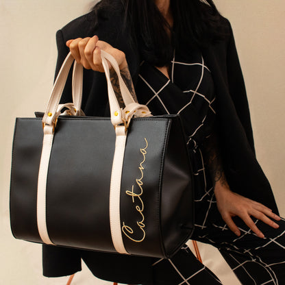 Vila nova bag negro + beige