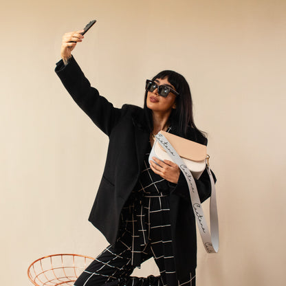 Evora bag beige + palo de rosa + gris