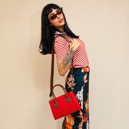 Oporto bag rojo + marrón