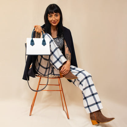 Oporto bag beige + navy blue