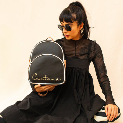 Viana bag negro + beige + latte